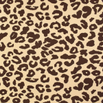marron | Tissu sweat molleton bio Léopard, marron