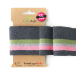donkergrijs | Cuff me Glam Albstoffe Hamburger Liebe XXL biologische boordstof, donkergrijs