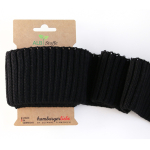 noir | Bande bord côte bio Cuff Me Cozy Albstoffe Hamburger, noir