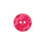 rose fuchsia | Bouton couture plastique pour chemisiers 12mm 2 trous fleur, fuchsia