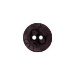 noir | Bouton couture plastique pour chemisiers 12mm 2 trous fleur, noir