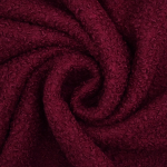 lie de vin | Tissu bouclette uni, lie de vin