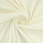 blanc cassé | Tissu velours côtelé grosses côtes Lea prélavé, blanc cassé