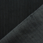anthracite | Tissu double-face velours côtelé et fourrure Burda, anthracite