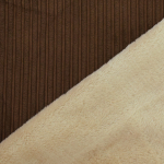 marron foncé | Tissu double-face velours côtelé et fourrure Burda, marron foncé