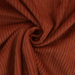 rouge rouille | Tissu velours côtelé à grosses côtes, rouge rouille