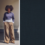 dunkelblau | Bündchenstoff gerippt Fibre Mood, dunkelblau
