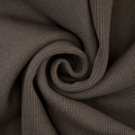 grijsbruin | Boordstof geribd, taupe