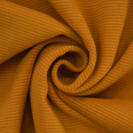 jaune moutarde | Tissu bord-côte jersey tubulaire à rayures (mini) Amour, jaune moutarde – ocre