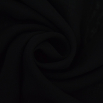 noir | Tissu mousseline chiffon uni, noir
