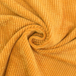 jaune moutarde | Tissu velours côtelé uni à grosses côtes, jaune moutarde