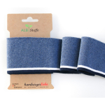 jeansblauw | Cuff me College Albstoffe Hamburger Liebe biologische boordstof, jeansblauw / wit / donkerblauw