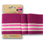magenta, gebroken wit | Cuff me College Albstofe Hamburger Liebe Darling Things XXL, magenta-gebroken wit