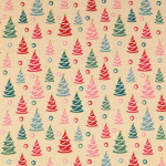 naturel | Decoratiestof Canvas kerstbomen, naturel