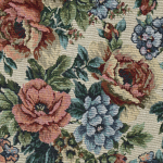 crème | Tissu déco gobelin Fleurs Big Flowers, crème