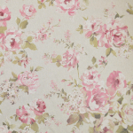 naturel | Tissu déco semi panama Big Roses, naturel