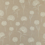 taupe | Tissu déco semi panama graines de pissenlit Dandelions, taupe