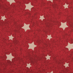 rood | Decoratiestof half panama sterren, rood