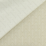 zandkleurig | Decoratiestof Jacquard doubleface leaves, zandkleurig