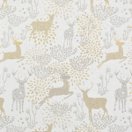 beige | Dekostoff Ottoman Golden Reindeer, beige