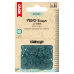 vert foncé | 25 Boutons pression Snap Ø12,4mm KAMsnaps Veno, vert foncé