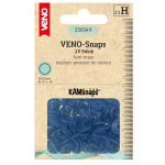 bleu d'encre  | 25 Boutons pression Snap Ø12,4mm KAMsnaps Veno, bleu d'encre
