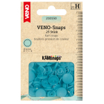 turquoise | 25 Boutons pression Snap Ø12,4mm KAMsnaps Veno, turquoise