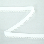 wit | Biaisband gehaakt, 13 mm, wit