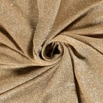 or | Tissu jersey polyester brillant stretch, or