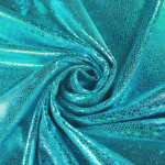 turquoise foncé | Tissu lamé jersey stretch peau de serpent turquoise foncé