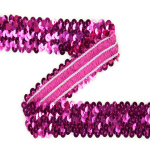 pink | Elastische Paillettenborte 30 mm pink