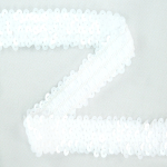 weiss | Elastische Paillettenborte 30 mm weiss