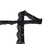 noir | Ruban dentelle élastique 3,5 cm, noir