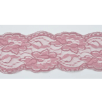 vieux rose | Ruban dentelle élastique 10cm, vieux rose
