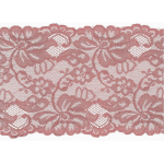 vieux rose | Ruban dentelle élastique 15cm, vieux rose
