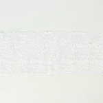 blanc | Ruban dentelle élastique Fleurs, blanc