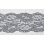 gris | Ruban dentelle élastique 10cm, gris