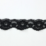 noir | Dentelle élastique,  noir 32 mm