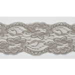 taupe | Ruban dentelle élastique 10cm, taupe