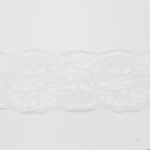 blanc | Ruban dentelle élastique 10cm, blanc
