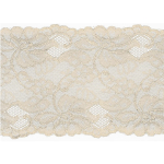 blanc cassé | Ruban dentelle élastique 10cm, blanc cassé