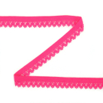 pink | Elastisches Einfassband Blumenkante, pink 14 mm