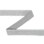 grau-silber | Elastisches Einfassband Glitzer, grau