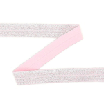 rose - argent | Biais couture élastique 2cm, Lurex, rose