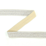 sand-silber | Elastisches Einfassband Glitzer, sand