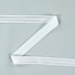 blanc | Biais couture élastique 1,5cm, brillant, blanc