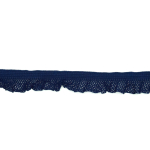 bleu | Ruban élastique ruché, marine