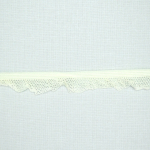 blanc cassé | Ruban élastique ruché, blanc laine