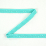 türkis | Elastisches Spitzen Einfassband mit Stickerei, ocean 12 mm