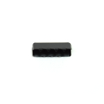 mat zwart | End caps for bag strap 25 mm, matzwart